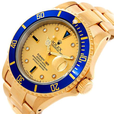 18k rolex submariner|rolex submariner 16618 yellow gold.